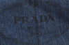 Authentic PRADA Vintage M Denim Tote Hand Bag Blue 9384I