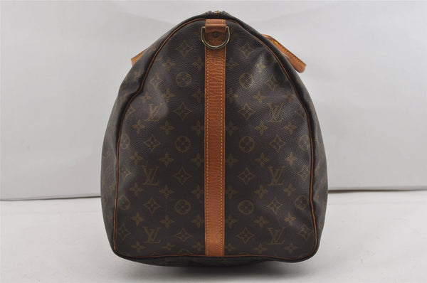 Authentic Louis Vuitton Monogram Keepall Bandouliere 60 M41412 Boston Bag 9387I