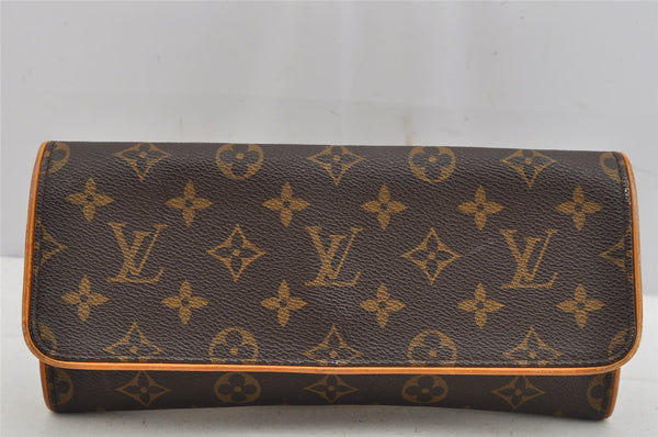 Authentic Louis Vuitton Monogram Pochette Twin GM Shoulder Bag M51852 LV 9387J