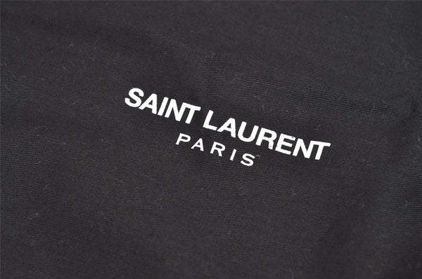 Authentic SAINT LAURENT Classic Toile Clutch Bag PVC GUE460884 Black 9389I