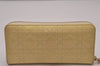 Authentic Christian Dior Cannage Enamel Long Wallet Purse White CD 9390I
