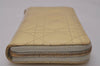 Authentic Christian Dior Cannage Enamel Long Wallet Purse White CD 9390I