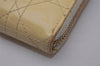 Authentic Christian Dior Cannage Enamel Long Wallet Purse White CD 9390I