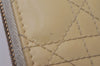Authentic Christian Dior Cannage Enamel Long Wallet Purse White CD 9390I