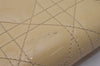 Authentic Christian Dior Cannage Enamel Long Wallet Purse White CD 9390I