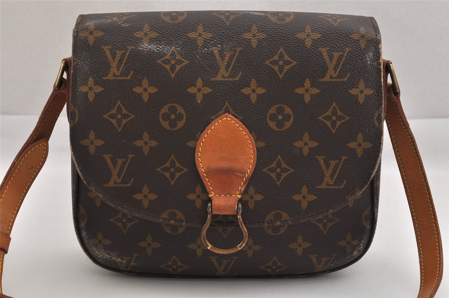 Authentic Louis Vuitton Monogram Saint Cloud GM M51242 Shoulder Cross Bag 9391J