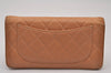 Authentic CHANEL Calf Skin Matelasse Long Wallet Purse CC Logo Beige 9392I