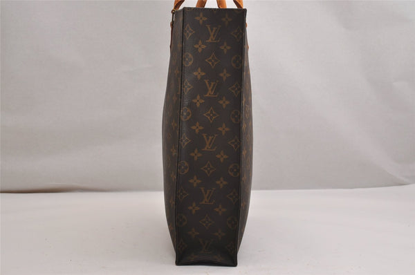 Authentic Louis Vuitton Monogram Sac Plat Hand Tote Bag M51140 LV Junk 9392J