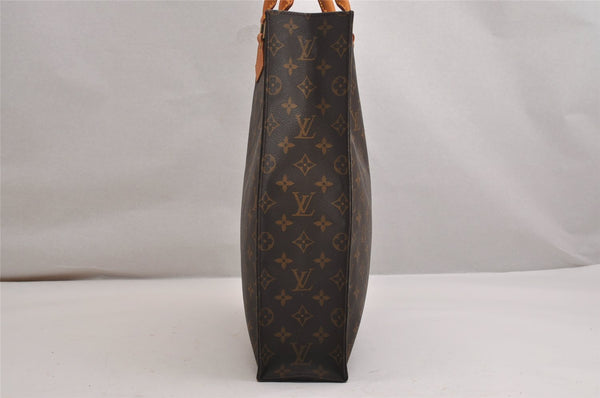 Authentic Louis Vuitton Monogram Sac Plat Hand Tote Bag M51140 LV Junk 9392J