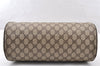 Authentic GUCCI Vintage Hand Boston Bag GG PVC Leather Brown Junk 9393I