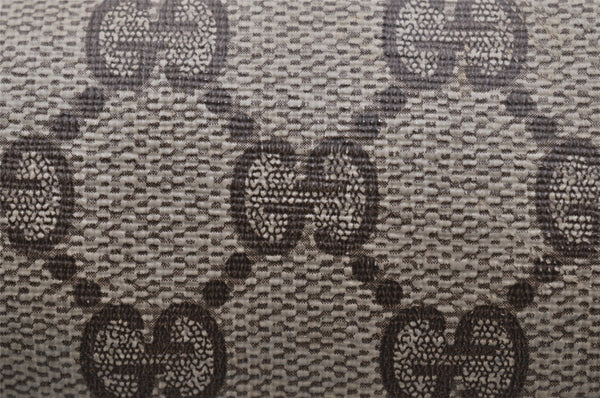 Authentic GUCCI Vintage Hand Boston Bag GG PVC Leather Brown Junk 9393I