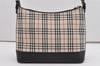 Authentic BURBERRY Nova Check Shoulder Hand Bag Purse Canvas Leather Beige 9394I