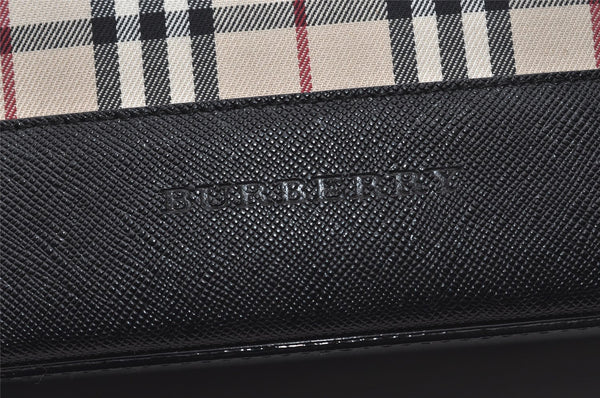 Authentic BURBERRY Nova Check Shoulder Hand Bag Purse Canvas Leather Beige 9394I