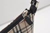 Authentic BURBERRY Nova Check Shoulder Hand Bag Purse Canvas Leather Beige 9394I