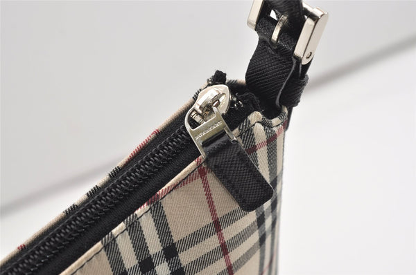 Authentic BURBERRY Nova Check Shoulder Hand Bag Purse Canvas Leather Beige 9394I