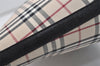 Authentic BURBERRY Nova Check Shoulder Hand Bag Purse Canvas Leather Beige 9394I