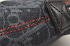 Authentic Christian Dior Trotter Cosmetic Pouch Purse Denim Leather Navy 9395I