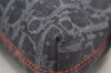 Authentic Christian Dior Trotter Cosmetic Pouch Purse Denim Leather Navy 9395I