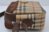 Authentic Burberrys Nova Check Shoulder Cross Bag PVC Suede Leather Beige 9396I