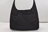 Authentic GUCCI Vintage Shoulder Hand Bag Nylon Leather 0013167 Black  9397I