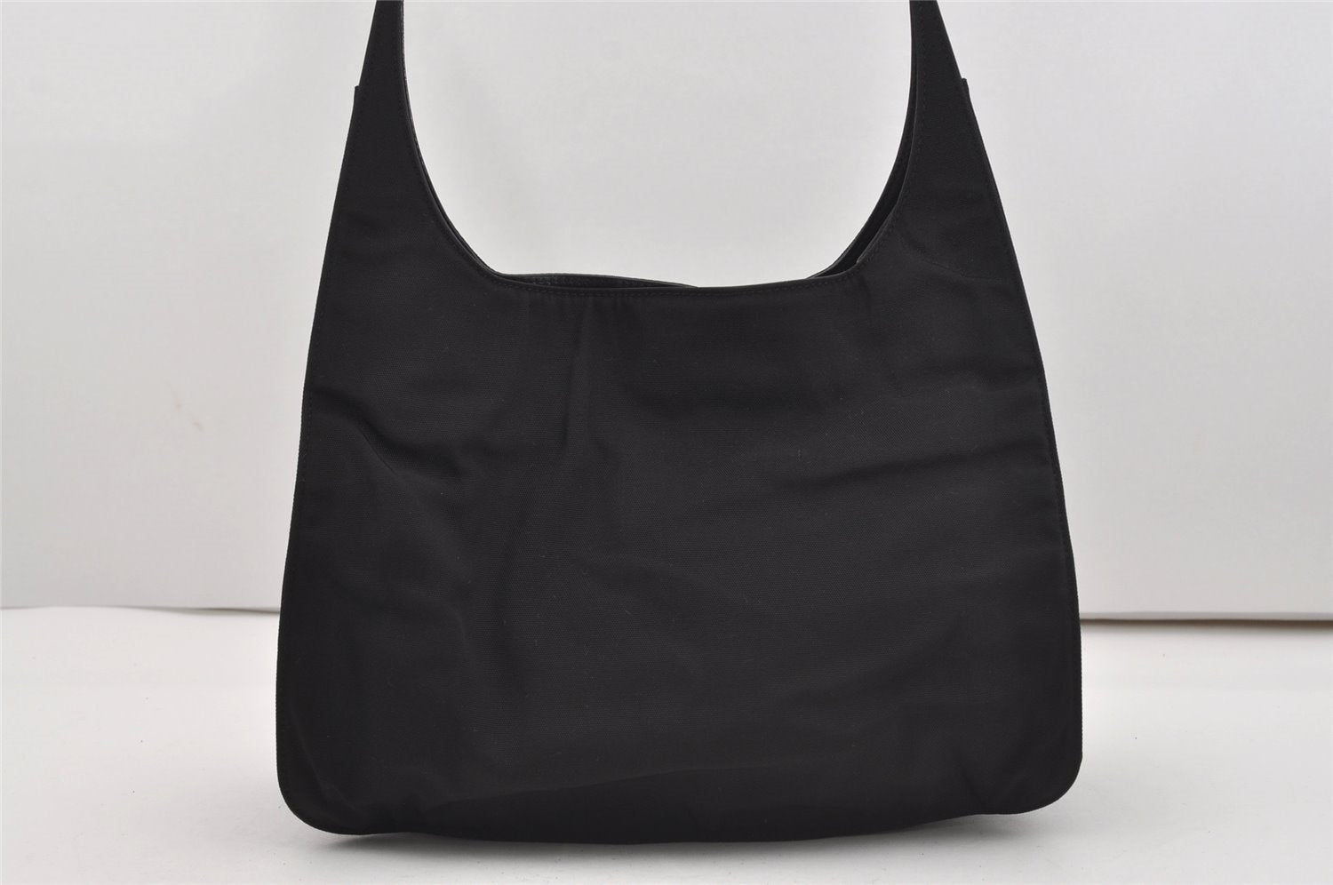 Authentic GUCCI Vintage Shoulder Hand Bag Nylon Leather 0013167 Black  9397I