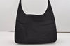 Authentic GUCCI Vintage Shoulder Hand Bag Nylon Leather 0013167 Black  9397I