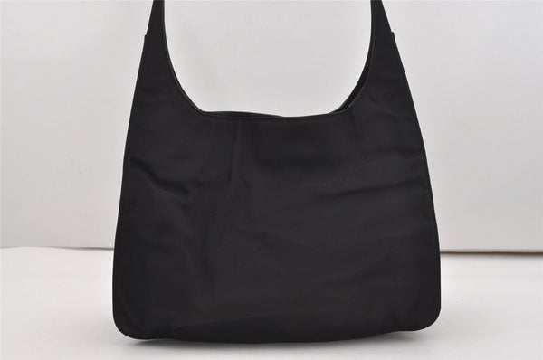 Authentic GUCCI Vintage Shoulder Hand Bag Nylon Leather 0013167 Black  9397I