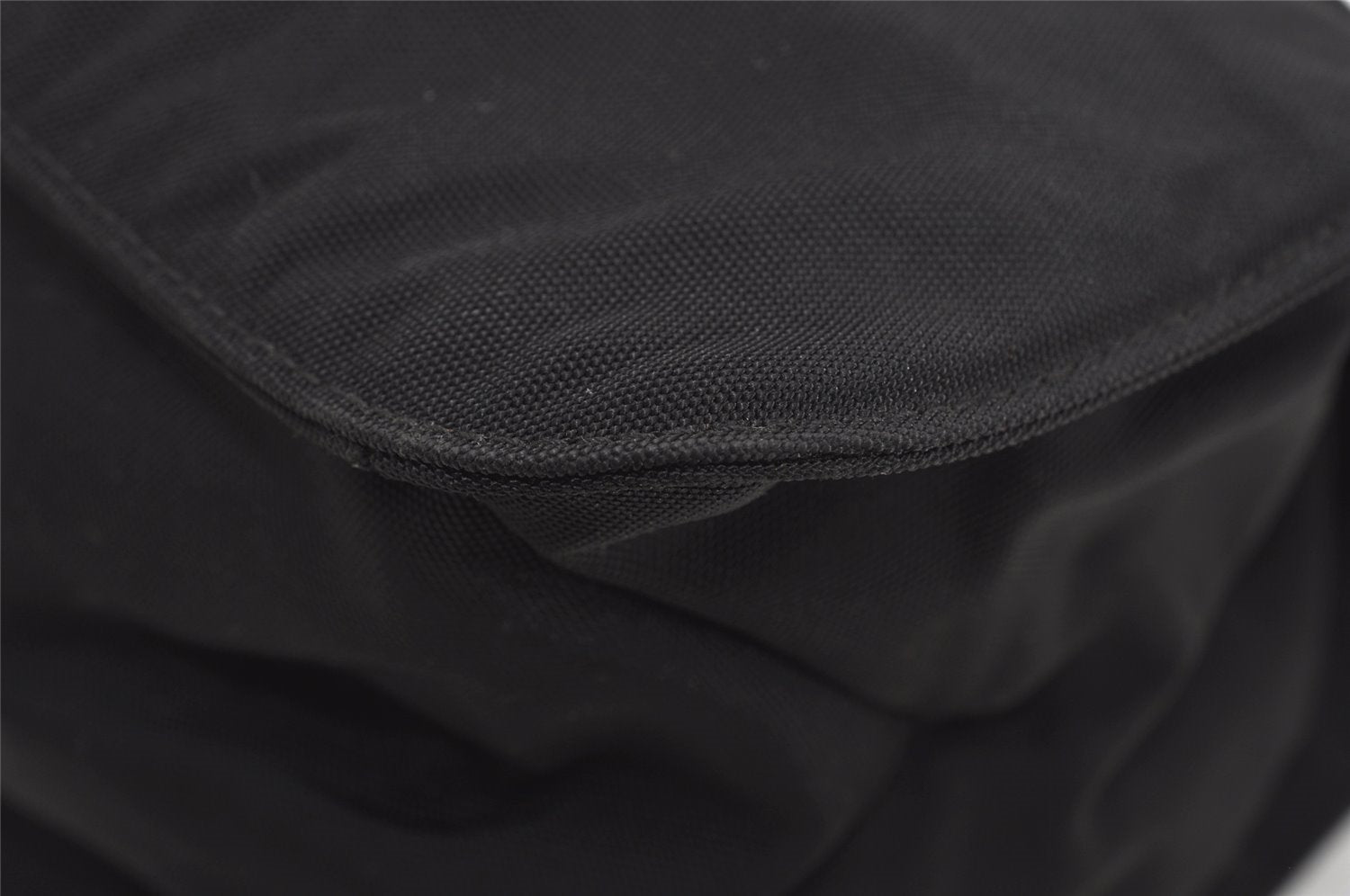 Authentic GUCCI Vintage Shoulder Hand Bag Nylon Leather 0013167 Black  9397I