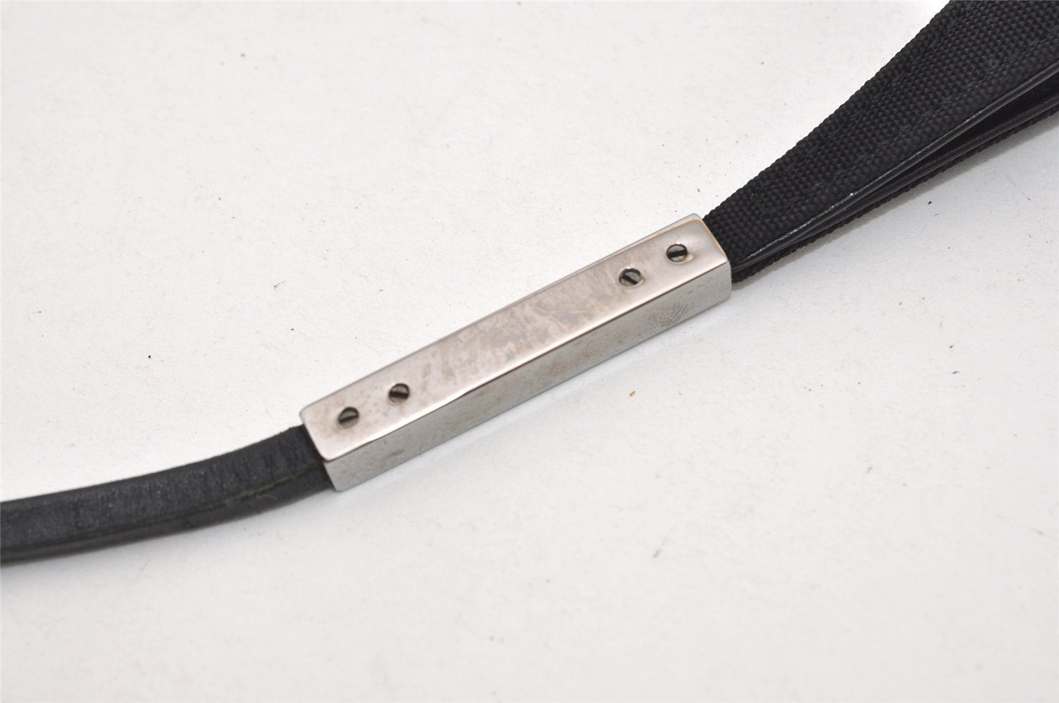 Authentic GUCCI Vintage Shoulder Hand Bag Nylon Leather 0013167 Black  9397I