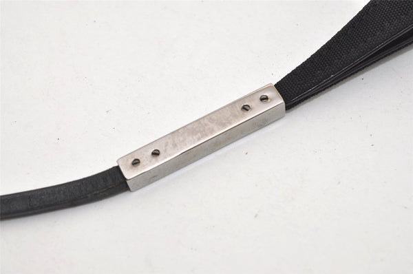 Authentic GUCCI Vintage Shoulder Hand Bag Nylon Leather 0013167 Black  9397I