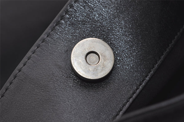 Authentic GUCCI Vintage Shoulder Hand Bag Nylon Leather 0013167 Black  9397I