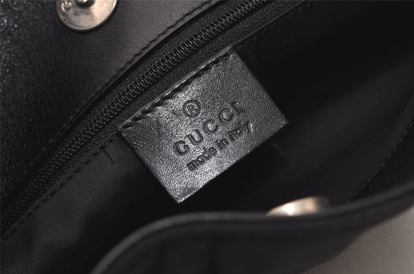 Authentic GUCCI Vintage Shoulder Hand Bag Nylon Leather 0013167 Black  9397I