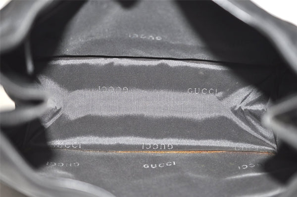 Authentic GUCCI Vintage Shoulder Hand Bag Nylon Leather 0013167 Black  9397I