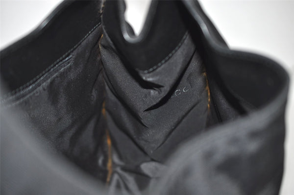 Authentic GUCCI Vintage Shoulder Hand Bag Nylon Leather 0013167 Black  9397I