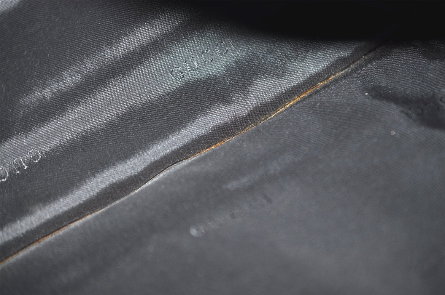 Authentic GUCCI Vintage Shoulder Hand Bag Nylon Leather 0013167 Black  9397I