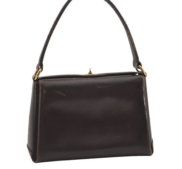 Authentic GUCCI Vintage Shoulder Hand Bag Purse Leather Brown 9399I