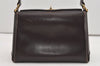 Authentic GUCCI Vintage Shoulder Hand Bag Purse Leather Brown 9399I