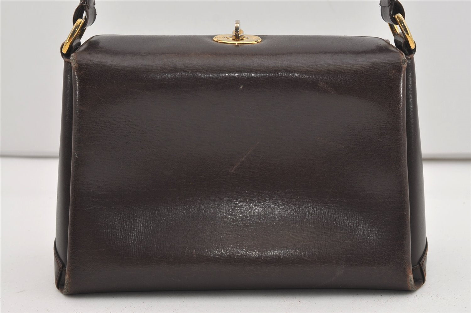 Authentic GUCCI Vintage Shoulder Hand Bag Purse Leather Brown 9399I