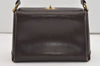Authentic GUCCI Vintage Shoulder Hand Bag Purse Leather Brown 9399I
