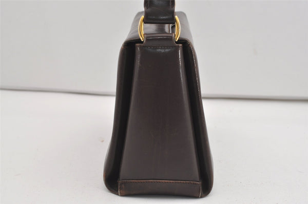 Authentic GUCCI Vintage Shoulder Hand Bag Purse Leather Brown 9399I