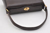 Authentic GUCCI Vintage Shoulder Hand Bag Purse Leather Brown 9399I