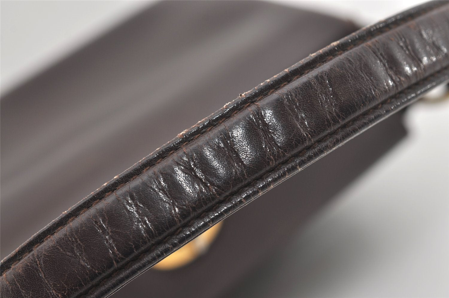 Authentic GUCCI Vintage Shoulder Hand Bag Purse Leather Brown 9399I