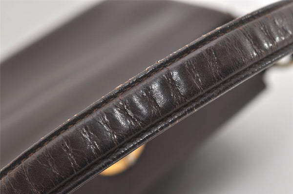 Authentic GUCCI Vintage Shoulder Hand Bag Purse Leather Brown 9399I