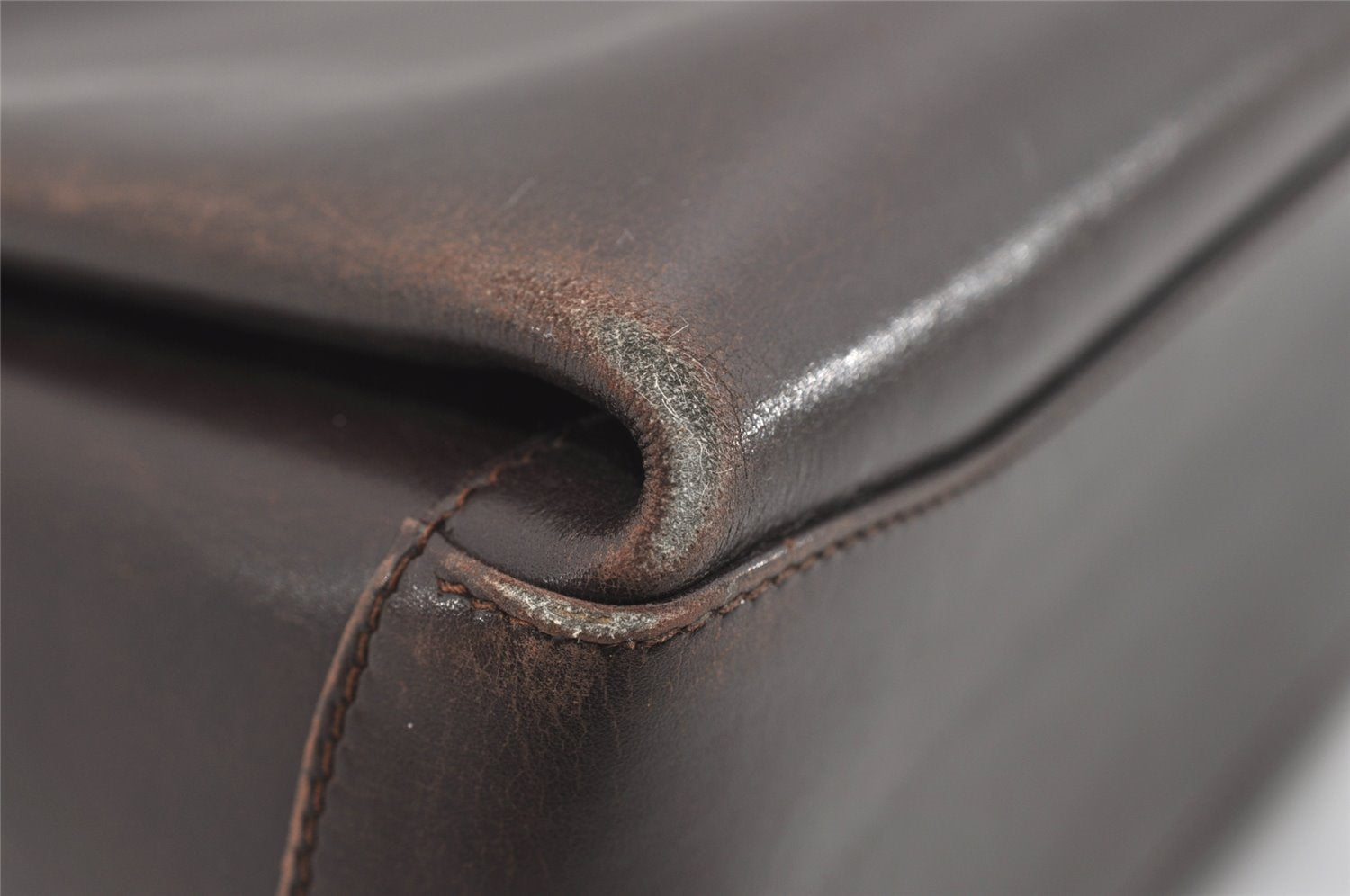 Authentic GUCCI Vintage Shoulder Hand Bag Purse Leather Brown 9399I