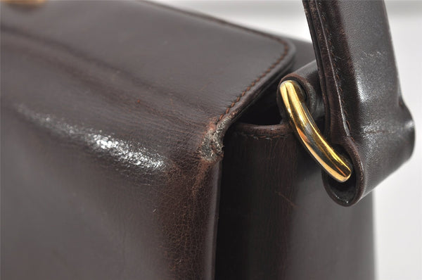 Authentic GUCCI Vintage Shoulder Hand Bag Purse Leather Brown 9399I