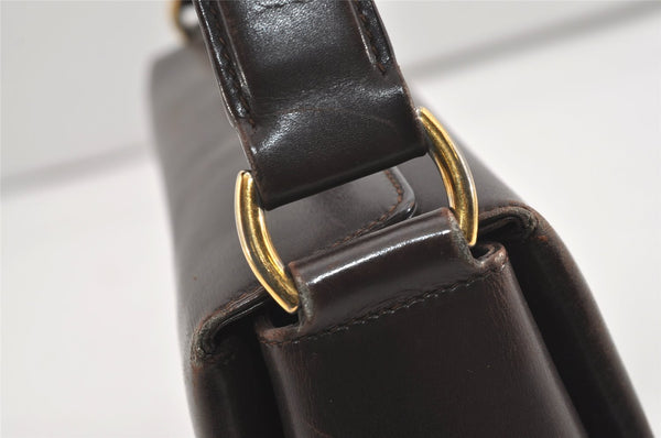 Authentic GUCCI Vintage Shoulder Hand Bag Purse Leather Brown 9399I