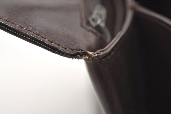 Authentic GUCCI Vintage Shoulder Hand Bag Purse Leather Brown 9399I