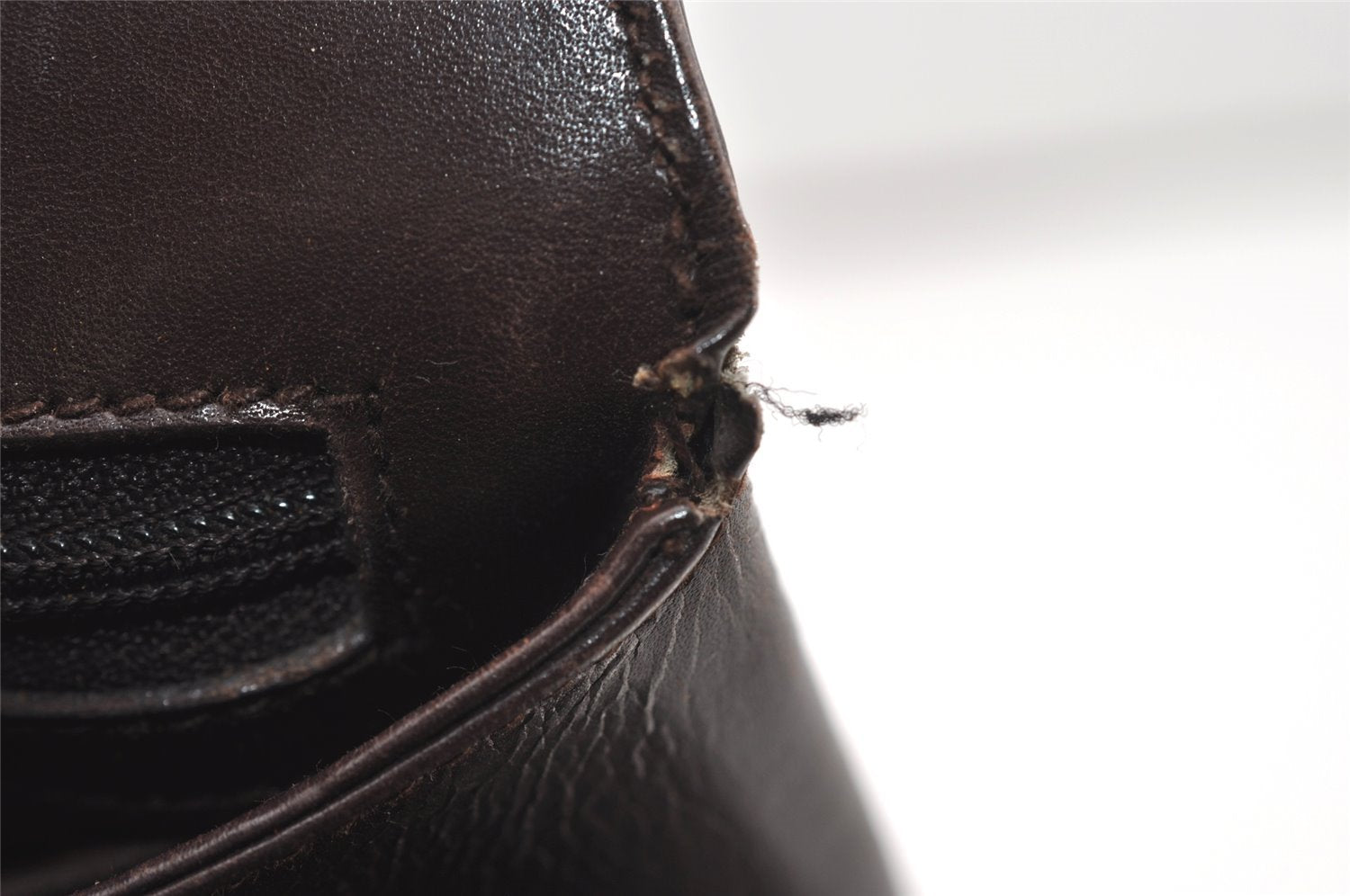 Authentic GUCCI Vintage Shoulder Hand Bag Purse Leather Brown 9399I