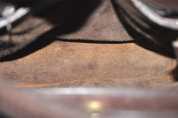 Authentic GUCCI Vintage Shoulder Hand Bag Purse Leather Brown 9399I