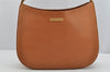 Authentic BURBERRY Vintage Leather Shoulder Bag Purse Brown Junk 9399J